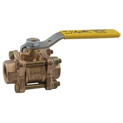 Apollo 8214501 Ball Valve 82-140 Bronze 1 Inch FPT 3-Piece Full Port Stainless Steel Vented Ball and Stem