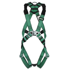 MSA 10197216 V-Form Safety Harness Extra Large Green D-Ring Back/Hip Configuration