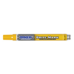 DYKEM 84004 BRITE-MARK Permanent Paint Marker Medium Tip Yellow