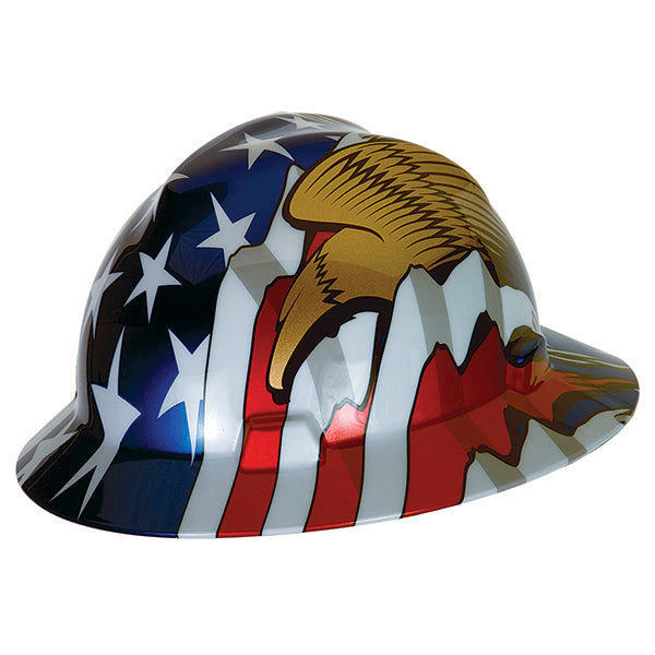 MSA 10071159 Freedom Series V-Gard Full-Brim Hard Hat