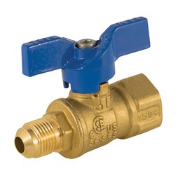 Jomar 102-405 Ball Valve T-203 Brass 1/2 Inch Female x Flare 2-Piece with Side Tap