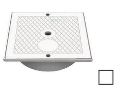 AquaStar SK64101 Square Skimmer Lid and Collar | White