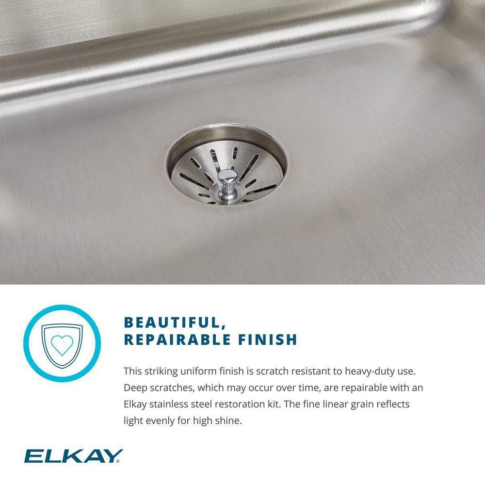 Elkay ELUH281610 Lustertone Classic Stainless Steel 30-1/2 x 18-1/2 x 10 Single Bowl Undermount Sink