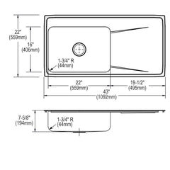 Elkay ELUH12 Asana 14-3/8 Inch Round Undermount Bathroom Sink Stainless Steel