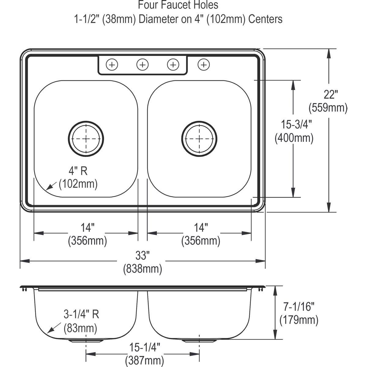 Elkay LK125A Faucet Hole Cover in Polished Chrome