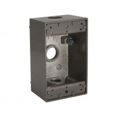 BELL 5320-2 Weatherproof Box, 1 Gang, 18.3 cu-in Capacity, Bronze