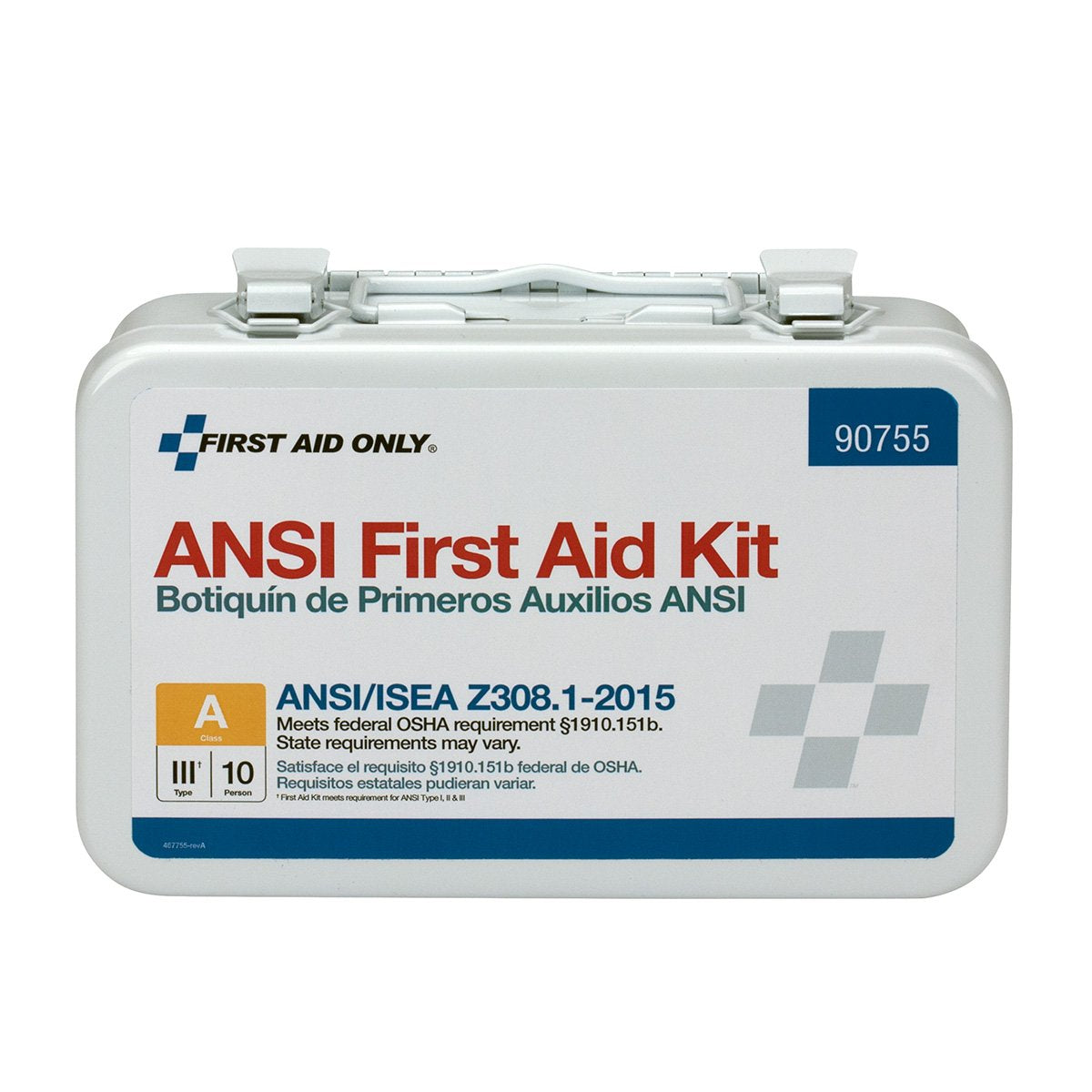 First Aid Only 90755 ANSI 2015 Compliant 10-Person Emergency First Aid Kit 71 Pieces