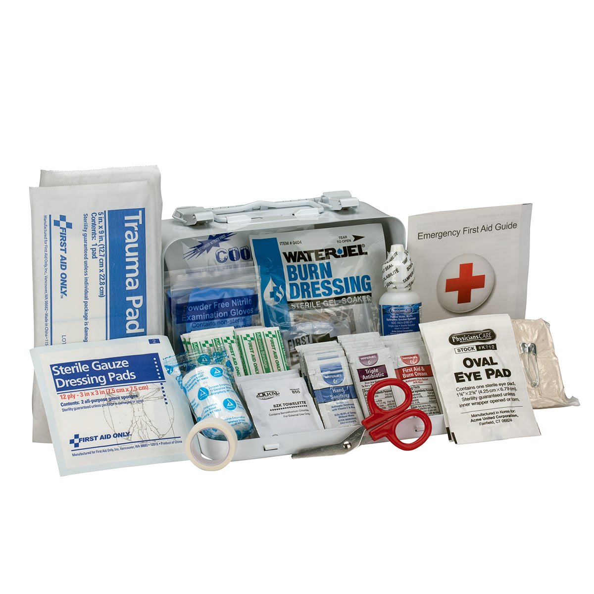 First Aid Only 90755 ANSI 2015 Compliant 10-Person Emergency First Aid Kit 71 Pieces