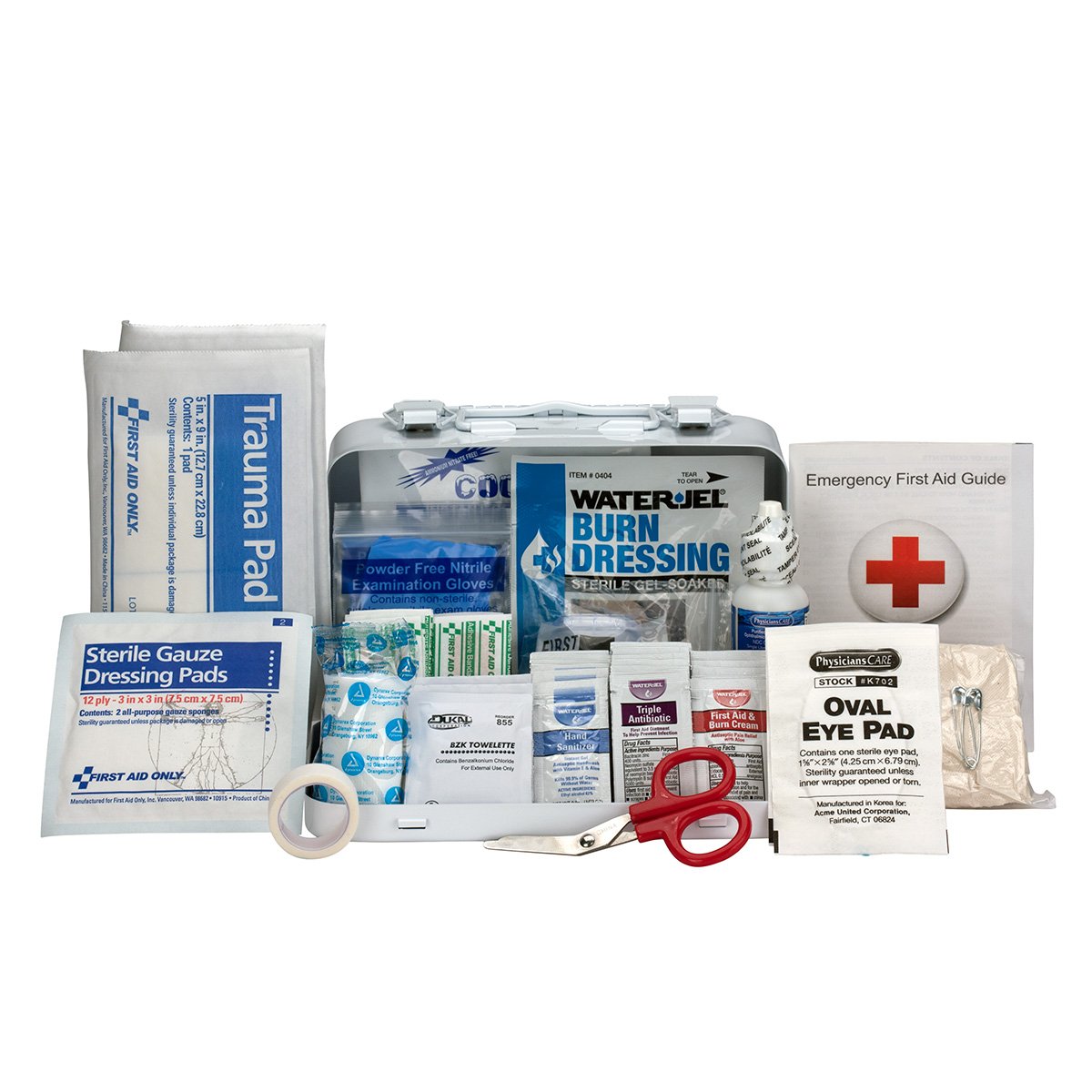 First Aid Only 90755 ANSI 2015 Compliant 10-Person Emergency First Aid Kit 71 Pieces