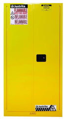 JUSTRITE 896020 Sure-Grip EX Yellow Safety Cabinet 60 Gallon