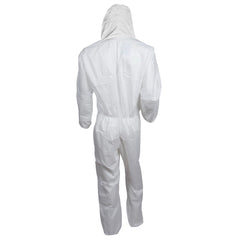 KleenGuard KIM49115 A20 Breathable Particle Protection Coveralls with Hood, Elastic Back, Wrists, & Ankles, 2XL, White