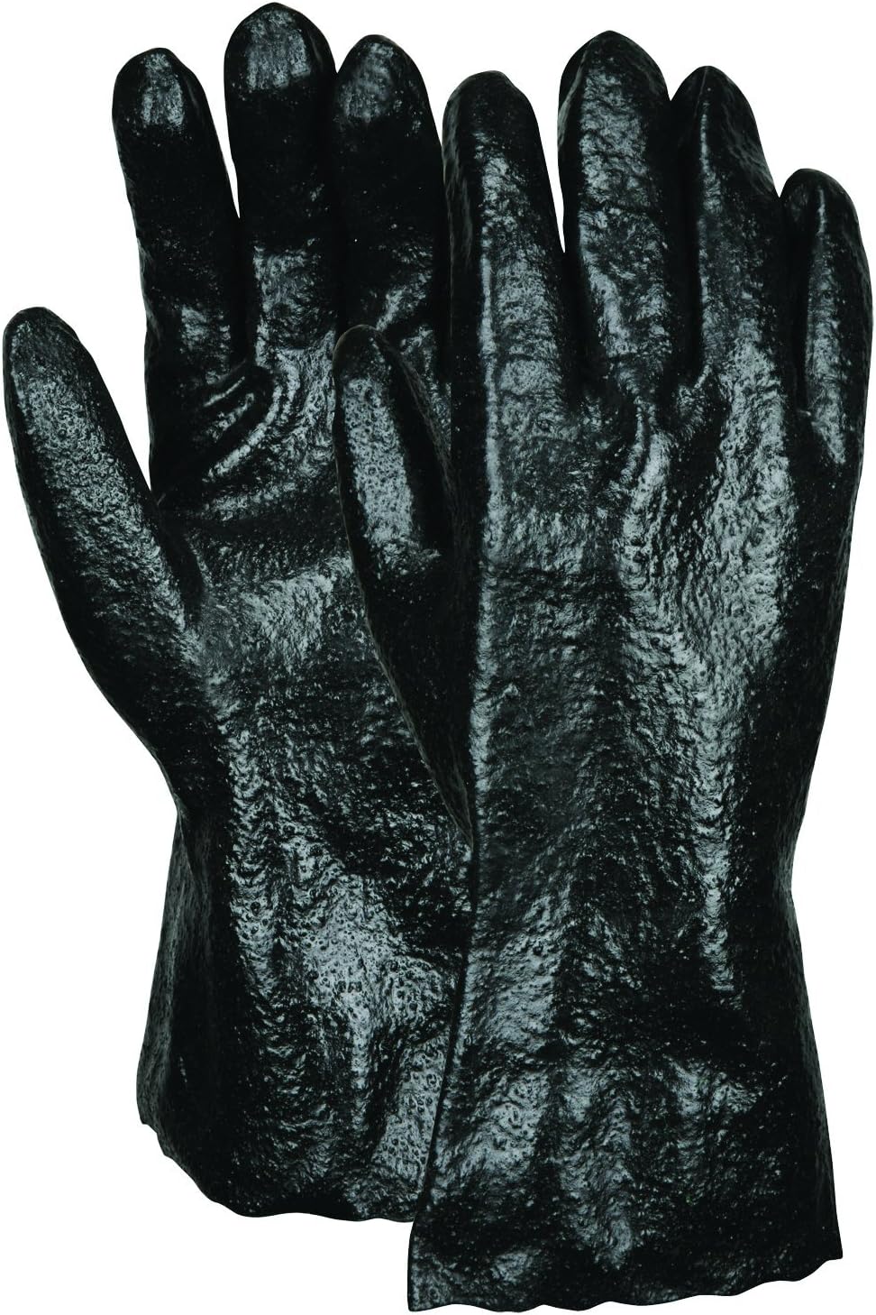 MCR Safety 6212R PVC Gloves Large Black 12 Pair