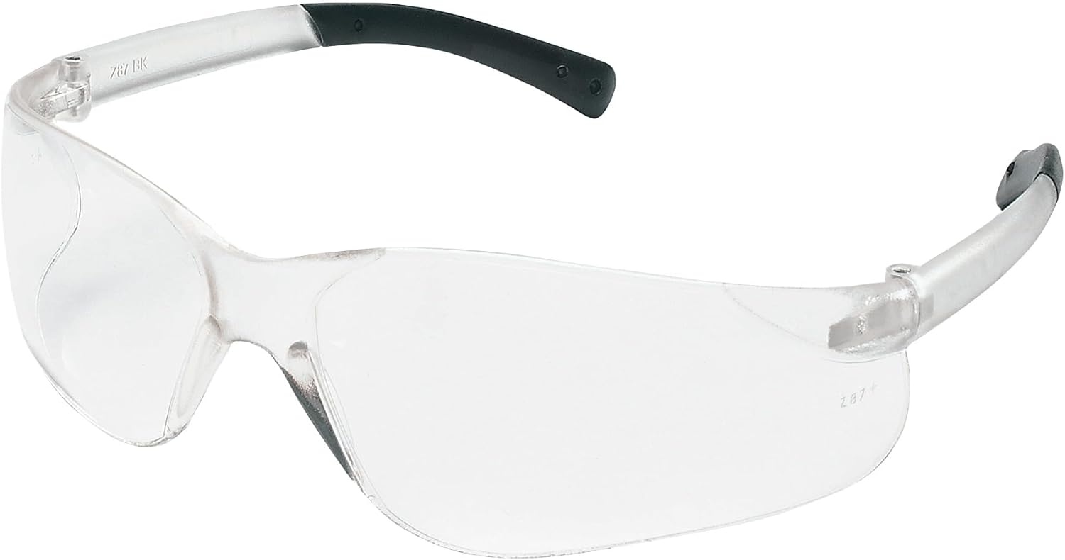 MCR Safety BK110 BearKat Clear Lens Safety Glasses with UV Protection and Scratch-Resistant Coating