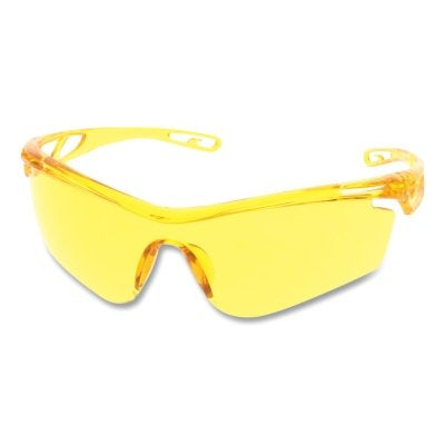 MCR Safety CL414 Checklite CL4 Amber Frame Scratch-Resistant Lens Safety Glasses