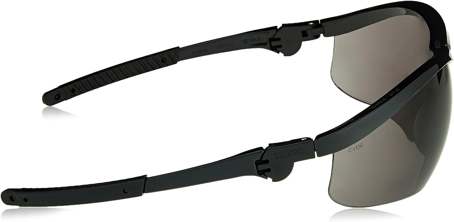 MCR Safety ST112 Storm Safety Glasses Black Frame Grey Lens 1 Pair