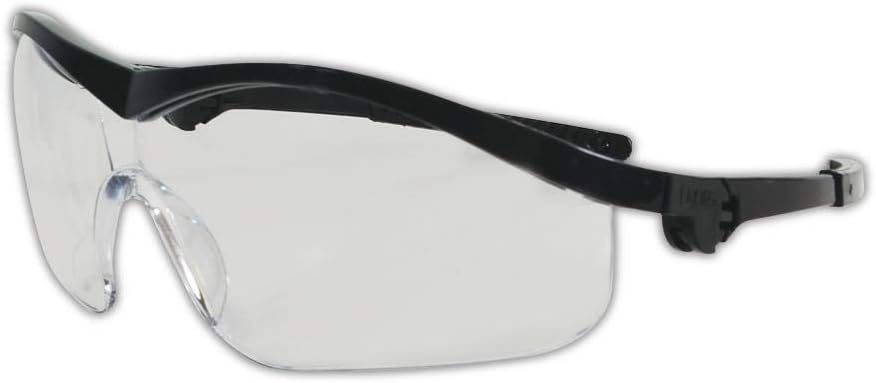 MCR Safety ST110 Safety Glasses Clear Lens Black Frame