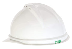 MSA 10034018 V-Gard 500 Safety Hard Hat - Standard, Fas-Trac III Suspension, Polyethylene, White