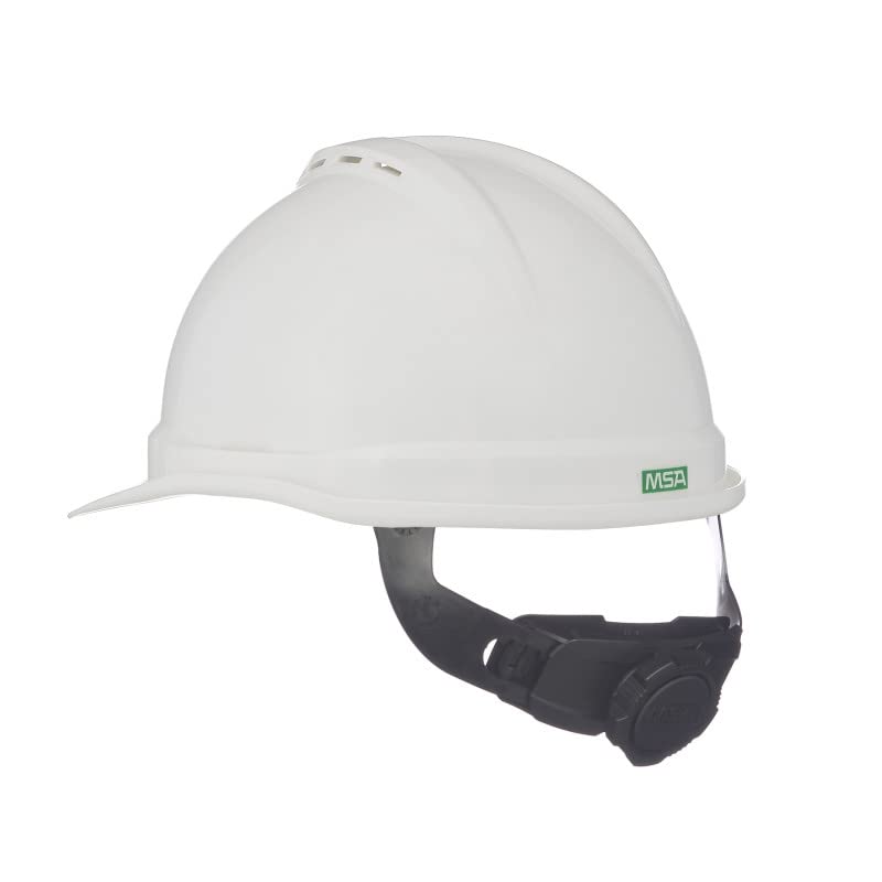 MSA 10034018 V-Gard 500 Safety Hard Hat - Standard, Fas-Trac III Suspension, Polyethylene, White