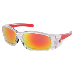 MCR Safety SR14R Swagger Safety Glasses Clear Frame Fire Mirror Lens