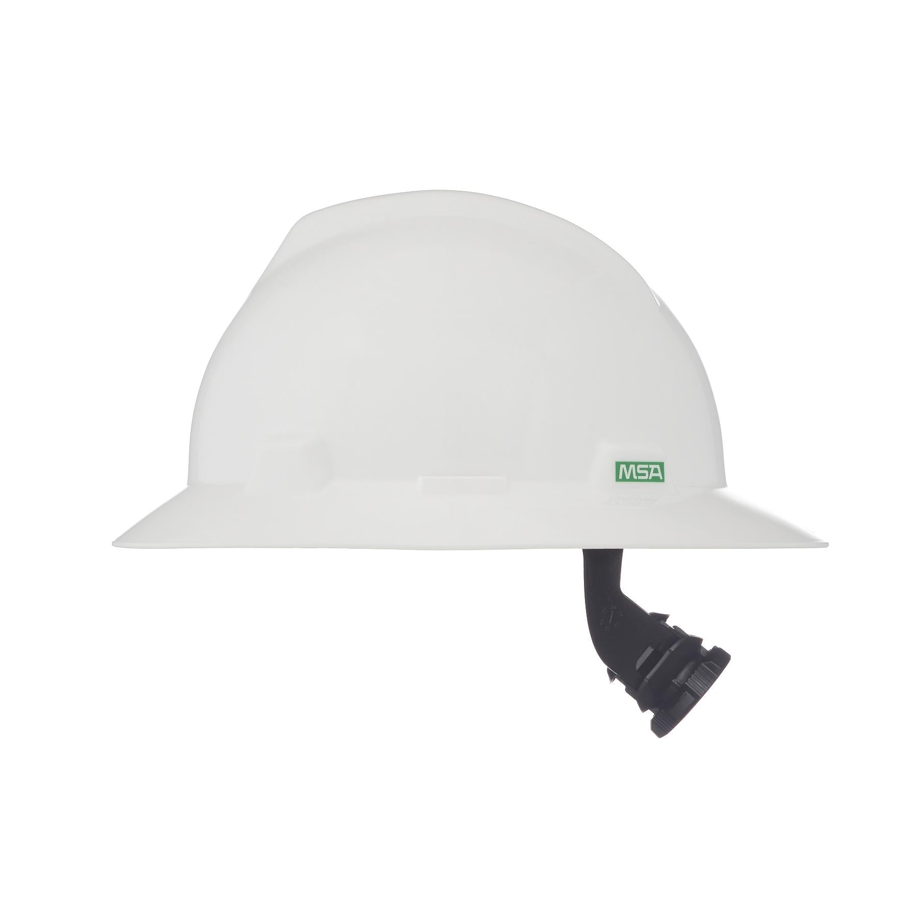 MSA 475369 V-Gard Slotted Hard Hat White Standard Size