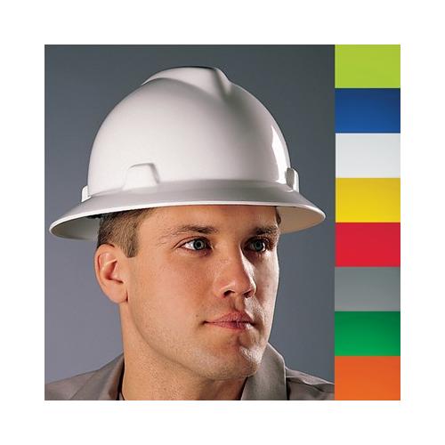 MSA 475369 V-Gard Slotted Hard Hat White Standard Size