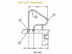 S.R.Smith 10184 Figure 4 Handrail Stainless Steel | 304 Grade | 1.90 OD | .109 Wall Commercial