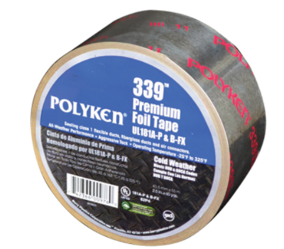 POLYKEN 652230B 339 Series 3 in x 50 yds Premium Foil Tape Aluminum