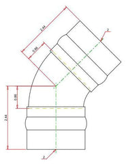 Viega 77043 ProPress 2 Inch Copper 45 Degree Elbow