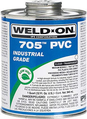 WELD-ON 10089 705 PVC Solvent Cement Industrial Grade 32 fl oz Fast-Setting Clear