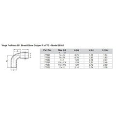 Viega 77427 ProPress Copper Reducing Tee 1x3/4x1 inch