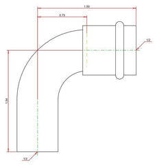 Viega 77427 ProPress Copper Reducing Tee 1x3/4x1 inch