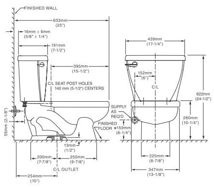 American Standard 4142800.020 Yorkville 1.6 GPF Toilet Tank - White