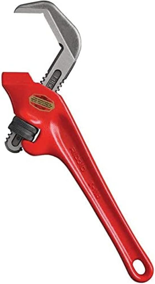 RIDGID 31305 Model E-110 9-1/2 Inch Offset Hex Jaw Pipe Wrench, Red, Made in the USA