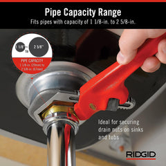 RIDGID 31305 Model E-110 9-1/2 Inch Offset Hex Jaw Pipe Wrench, Red, Made in the USA