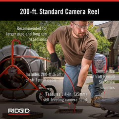 RIDGID 63603 SeeSnake 200 ft Standard Camera Reel with TruSense and HDR