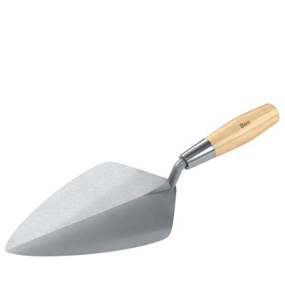 Bon Keystone 72-602 Wide London Forged Steel Brick Trowel 10 Inch Wood Handle