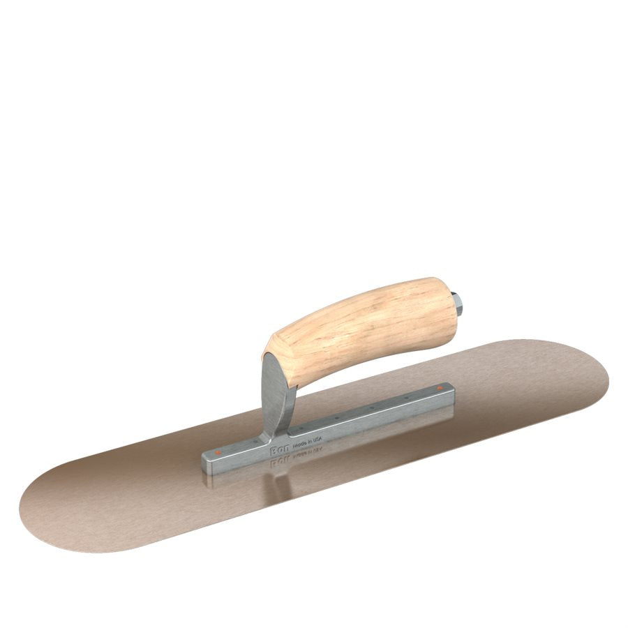 Bon Steel City 66-106 Golden Stainless Steel Pool Trowel 16 X 4 Inches Camel Back Wood Handle