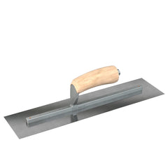 Bon Steel City 66-244 Carbon Steel Finishing Trowel Square End 20 Inches by 5 Inches Camel Back Wood Handle