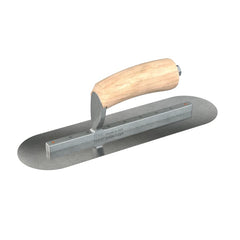 Bon Steel City 66-190 Carbon Steel Finishing Trowel Round End 10x3 Inches Camel Back Wood Handle