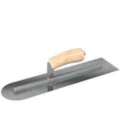 Bon Steel City 66-264 Carbon Steel Finishing Trowel Square End/Round End 20 X 5 Inches Camel Back Wood Handle