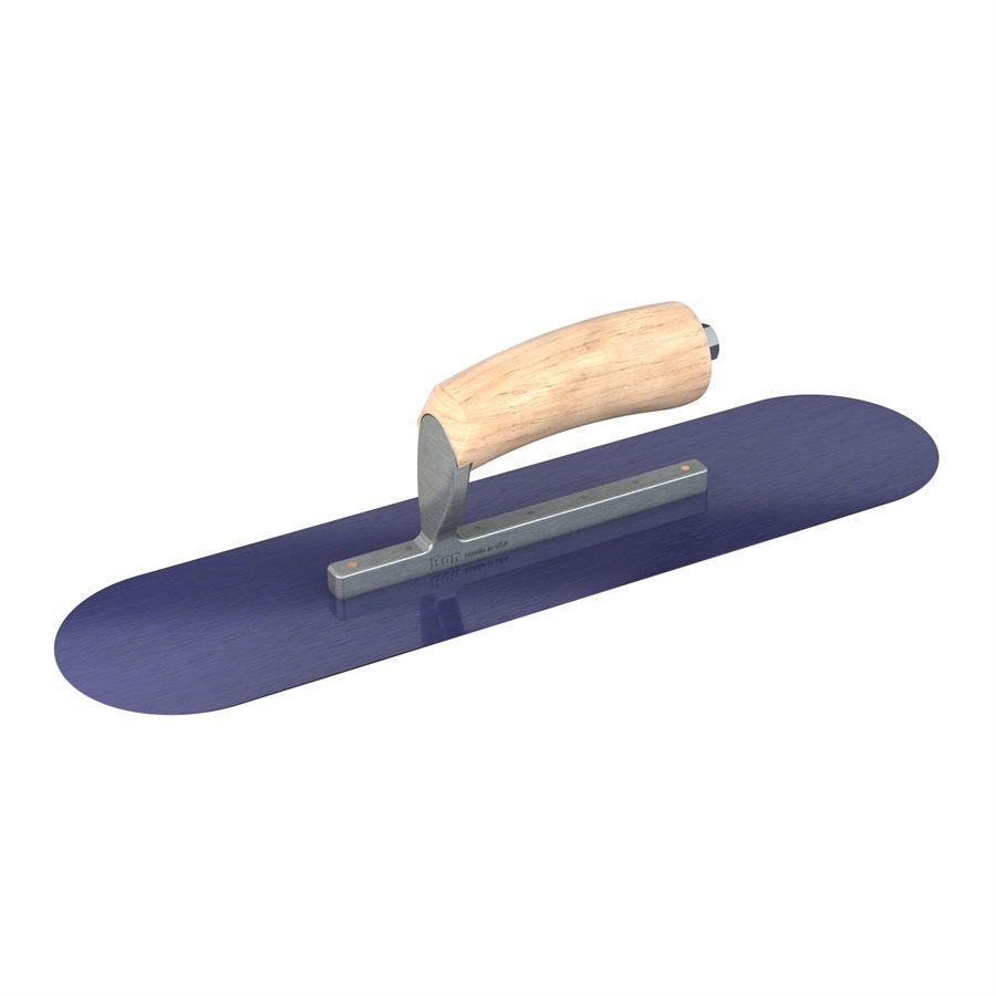 Bon Steel City 66-167 Blue Steel Pool Trowel 16 x 4.5 Inches Camel Back Wood Handle