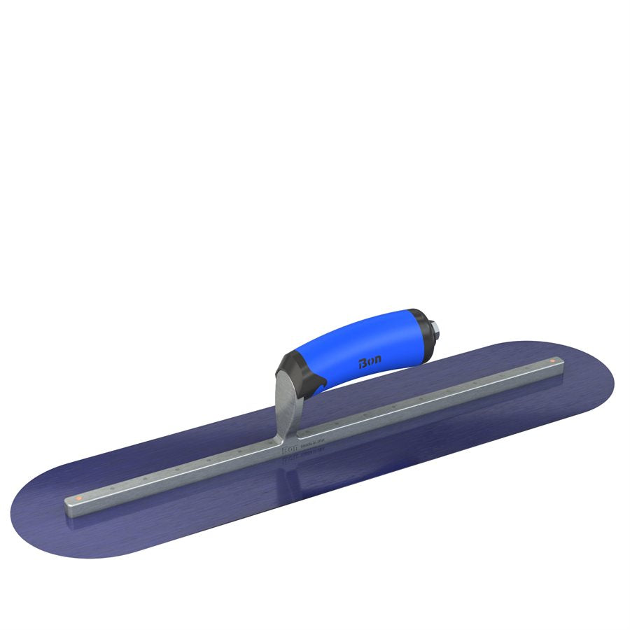 Bon Steel City 67-156 Blue Steel Finishing Trowel Round End 20x5 Inches Comfort Wave Handle