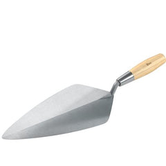 Bon Keystone 72-575 Narrow London Forged Steel Brick Trowel 12 inches with Leather Handle