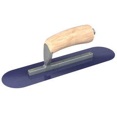 Bon Steel City 66-155 Blue Steel Finishing Trowel Round End 20x4 Camel Back Wood Handle