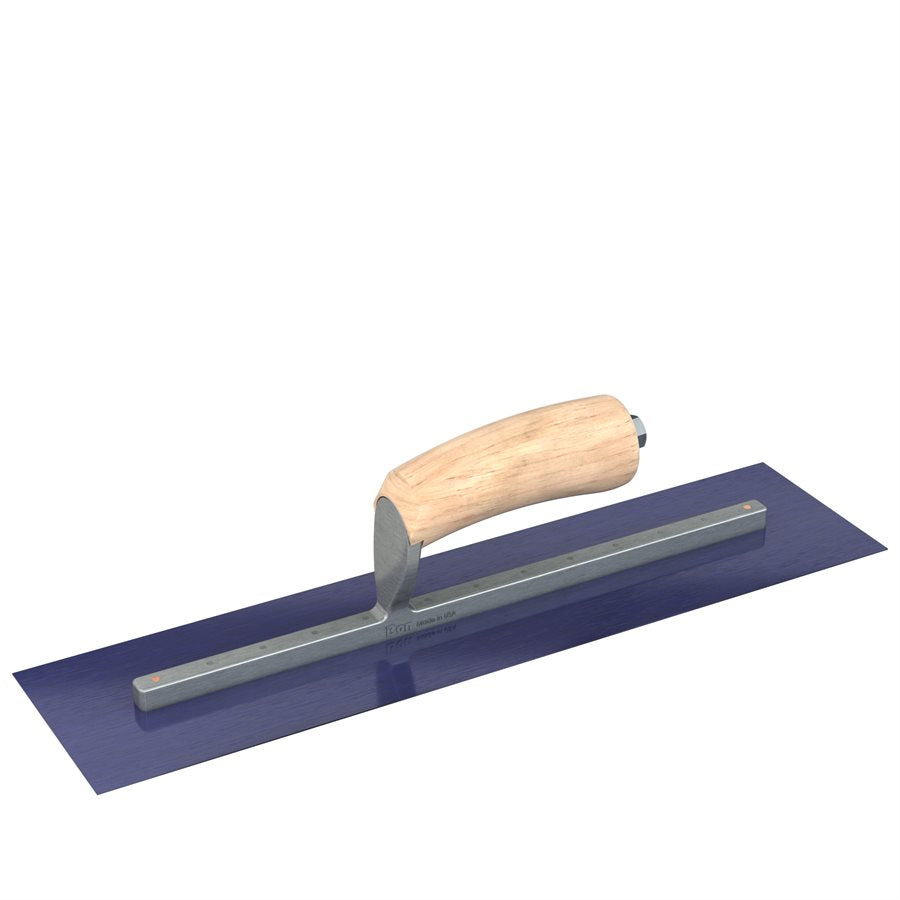 Bon Steel City 66-180 Blue Steel Finishing Trowel Square End 16 x 4 Camel Back Wood Handle