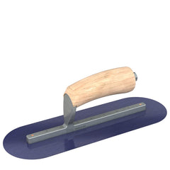 Bon Steel City 66-150 Blue Steel Finishing Trowel Round End 12 X 4 - Camel Back Wood Handle