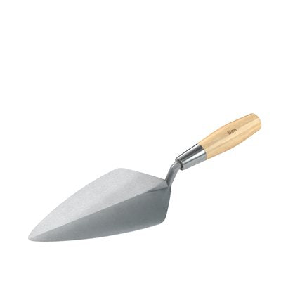 Bon Keystone 72-532 Narrow London Forged Steel Brick Trowel 10 Inch with Wood Handle