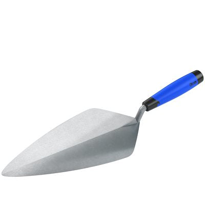 Bon Keystone 72-605 Wide London Forged Steel Brick Trowel 10 inches with Leather Handle