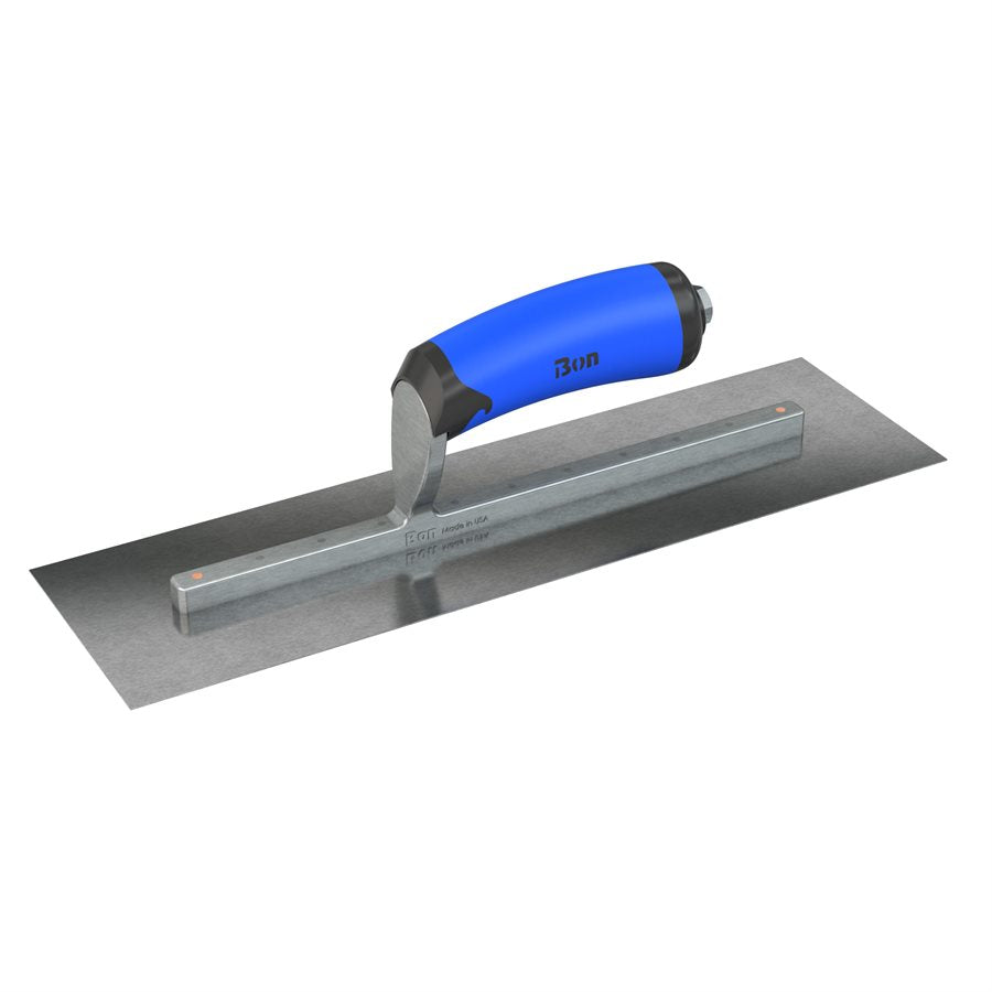 Bon Steel City 67-229 Carbon Steel Finishing Trowel Square End 14x4 Comfort Wave Handle