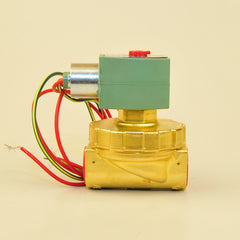 Asco 8220G407 Solenoid Valve 2-Way Brass 3/4 Inch NPT Normally Closed 120 Volt Alternating Current PTFE